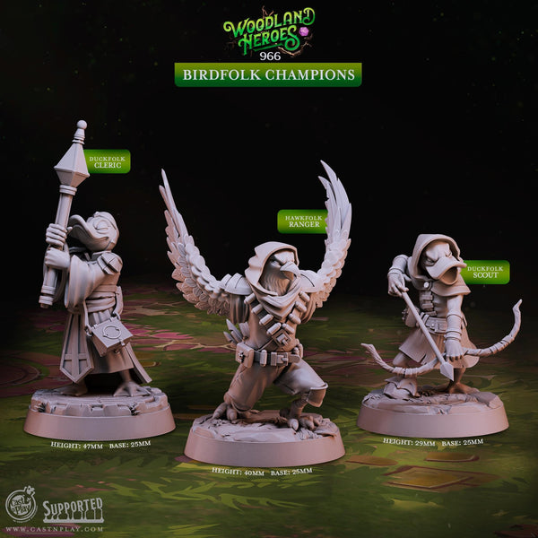 Birdfolk Champions by Cast N Play (Woodland Heroes)