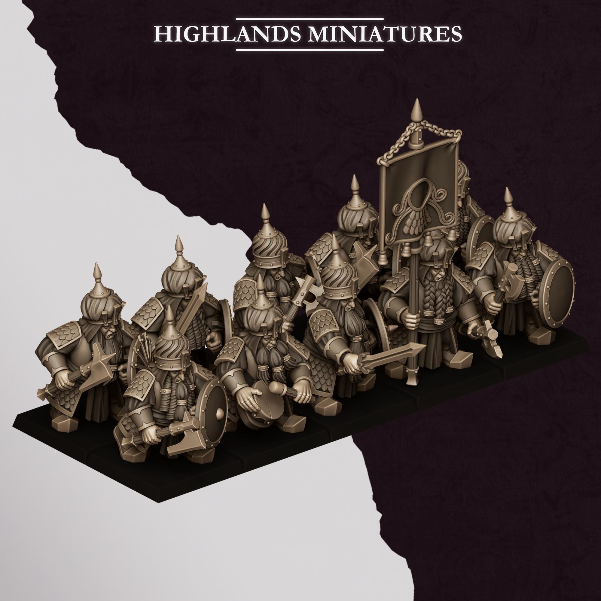 Sons of Marduk - Dwarf Warriors Unit by Highlands Miniatures