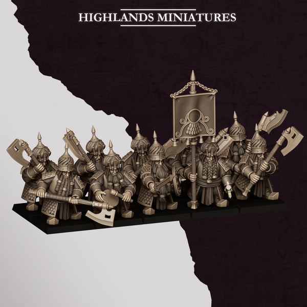 Sons of Marduk - Dwarf Warriors With Great Weapons Unit by Highlands Miniatures