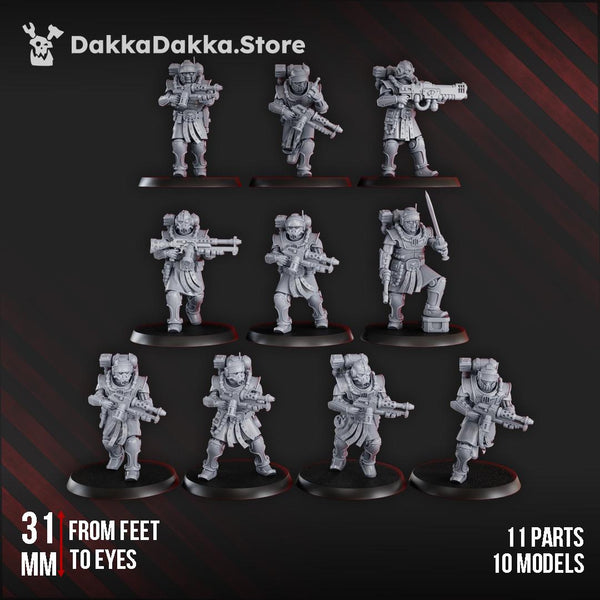 Satellitum Mechguards Squad - 10 Models (Pre assembled squad) by DakkaDakka
