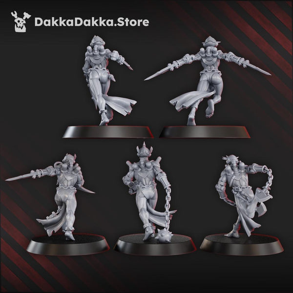 Chained Bloodbearer Squad - 5 Models (Pre assembled squad) by DakkaDakka