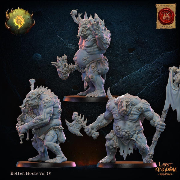 Warriors of the Dark Gods Rotten Hosts- Noxious Trolls by Lost Kingdom Miniatures