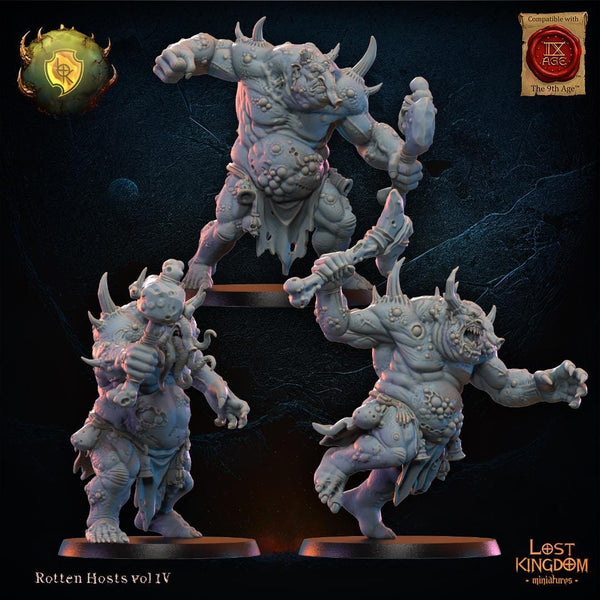 Warriors of the Dark Gods Rotten Hosts- Noxious Trolls by Lost Kingdom Miniatures