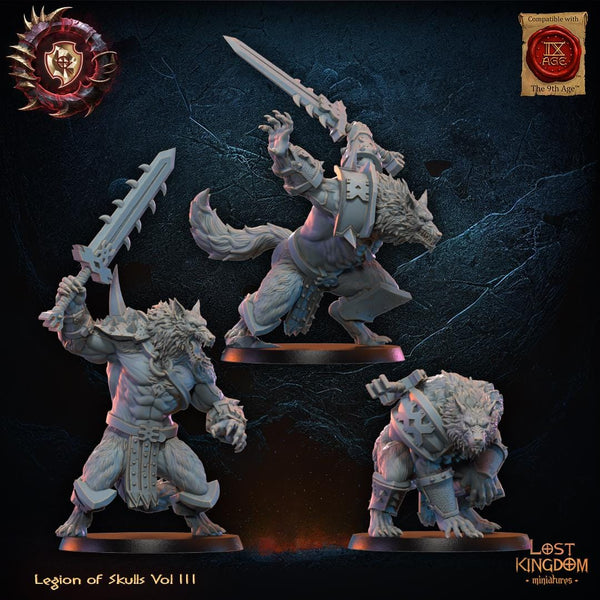 Warriors of the Dark Gods (Legion of Skulls) - Bloodfang Lycans by Lost Kingdom Miniature