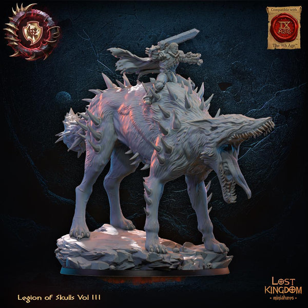 Warriors of the Dark Gods (Legion of Skulls) - Gôts, the Berserk on Wrath Spawn  by Lost Kingdom Miniature