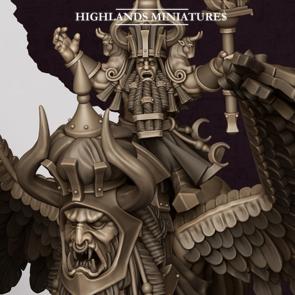 Sons of Marduk -Great Sorceror on Lamassu by Highlands Miniatures
