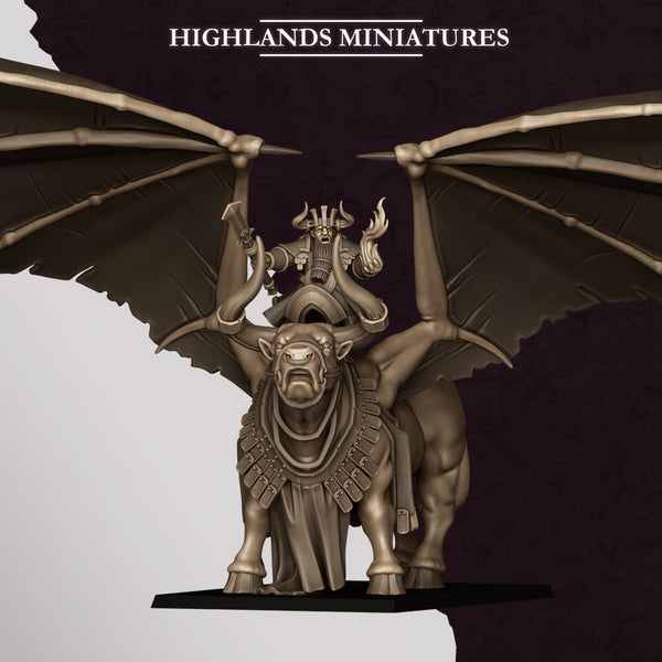 Sons of Marduk -Great Sorceror on Bull by Highlands Miniatures
