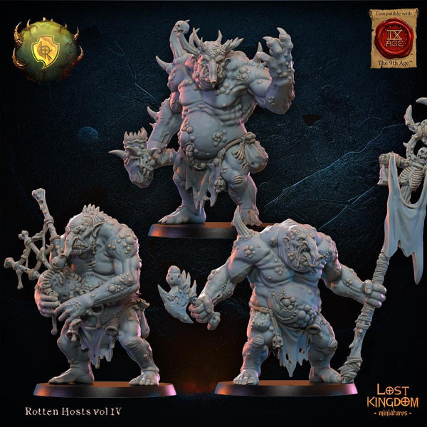 Warriors of the Dark Gods Rotten Hosts- Noxious Trolls by Lost Kingdom Miniatures