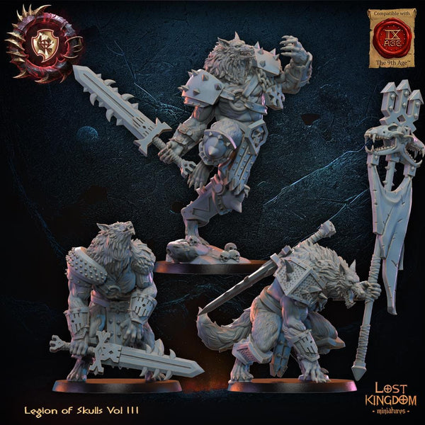 Warriors of the Dark Gods (Legion of Skulls) - Bloodfang Lycans by Lost Kingdom Miniature