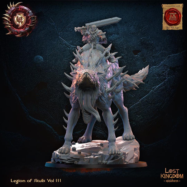 Warriors of the Dark Gods (Legion of Skulls) - Gôts, the Berserk on Wrath Spawn  by Lost Kingdom Miniature