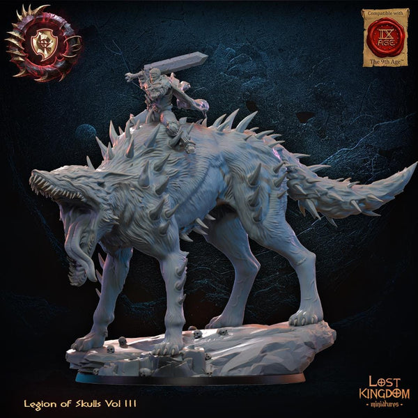 Warriors of the Dark Gods (Legion of Skulls) - Gôts, the Berserk on Wrath Spawn  by Lost Kingdom Miniature