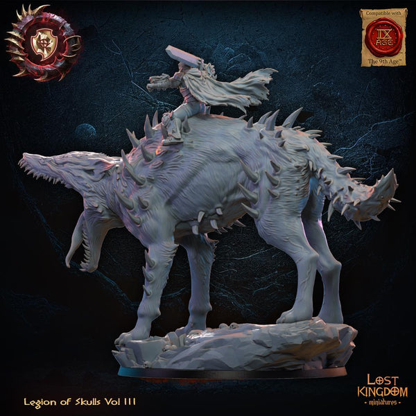 Warriors of the Dark Gods (Legion of Skulls) - Gôts, the Berserk on Wrath Spawn  by Lost Kingdom Miniature