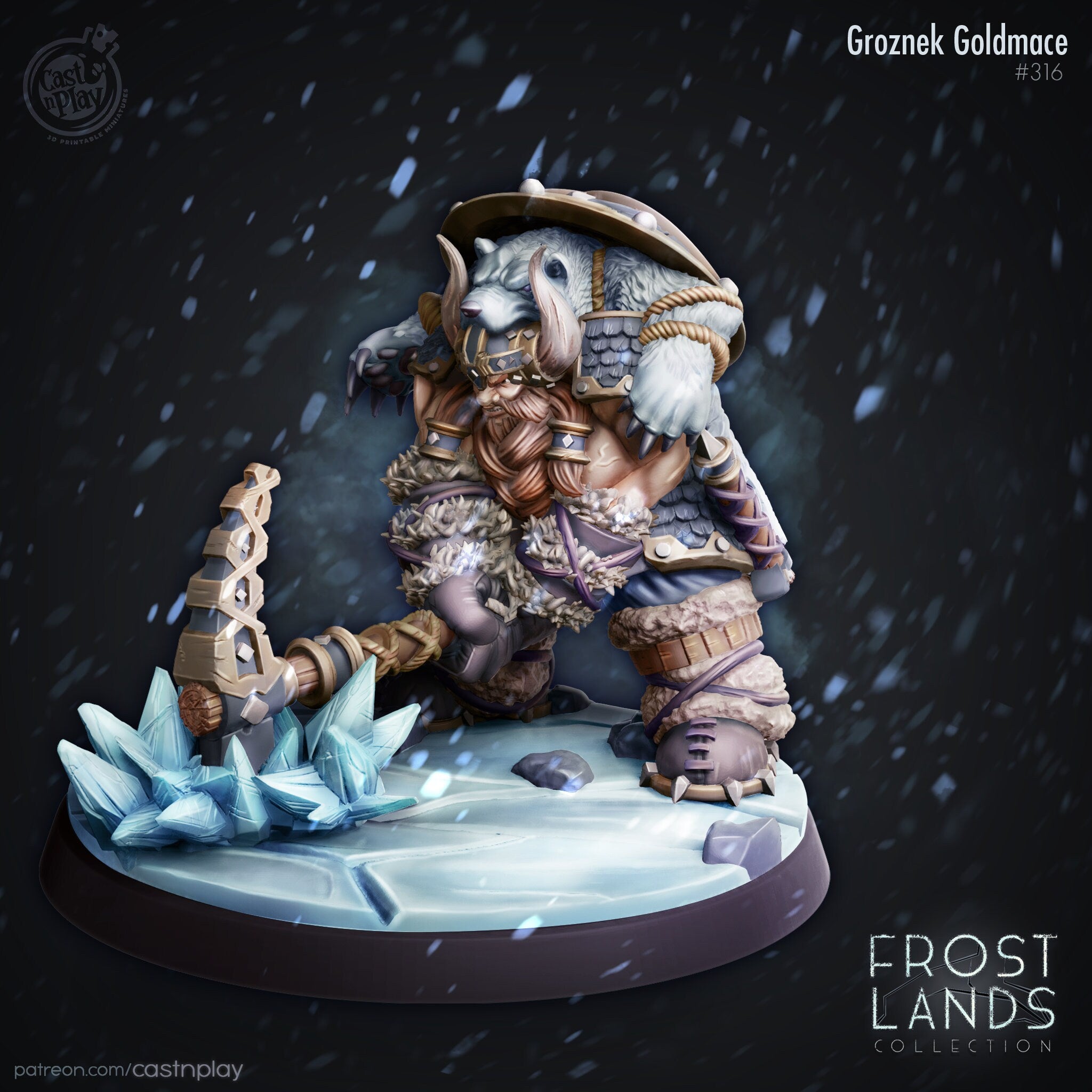 Groznek Goldmace Cast N Play Frostlands 3d Printed Miniature