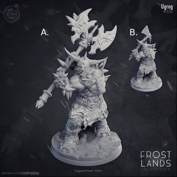 Ugrog Frost Giant Cast N Play Frostlands 3d Printed Miniature