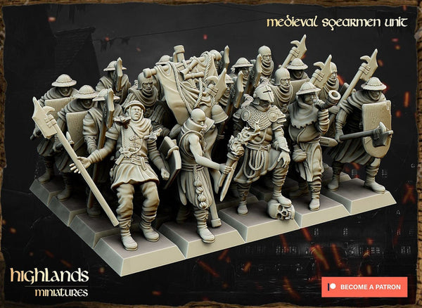 Gallia - The Medieval Kingdom - Men at Arms Unit by Highlands Miniatures