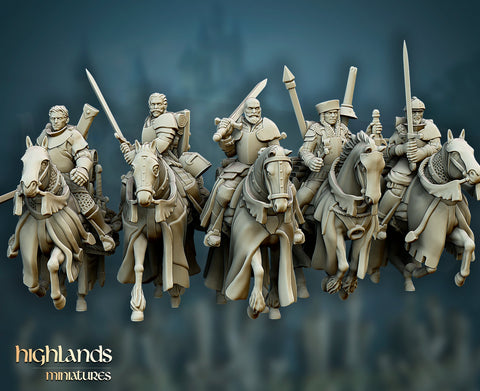 Gallia - The Medieval Kingdom -Questing Knights Cavalry by Highlands Miniatures