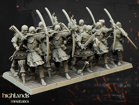 Gallia - The Medieval Kingdom - Archer / Bowmen Unit by Highlands Miniatures