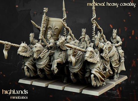 Gallia - The Medieval Kingdom - Heavy Cavalry unit  by Highlands Miniatures