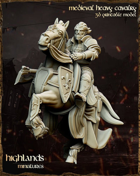 Gallia - The Medieval Kingdom - Heavy Cavalry unit  by Highlands Miniatures