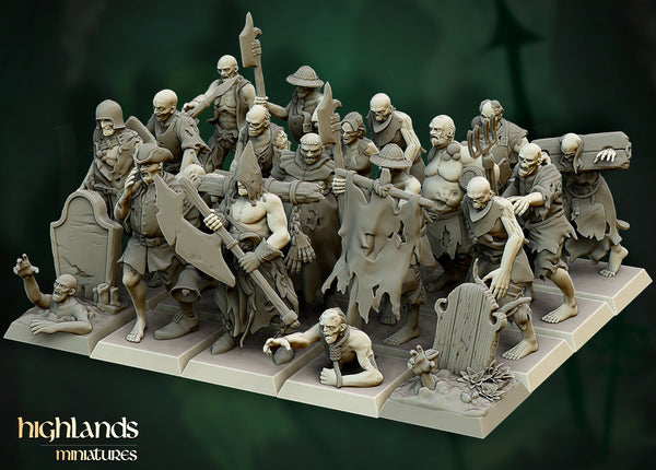 Transilvanya the Fallen Realm - Undead Zombie Unit by Highlands Miniatures