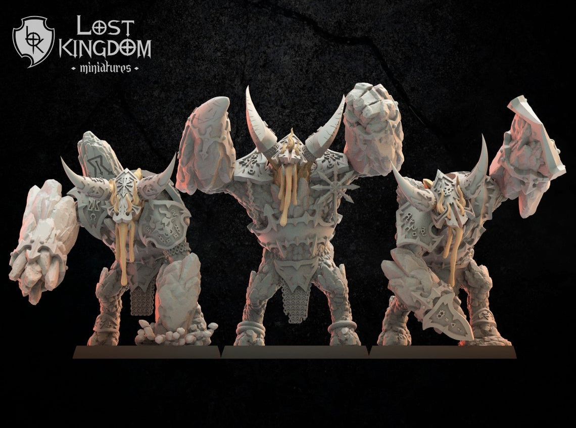 Maghmorin Golems  By Lost Kingdom Miniatures