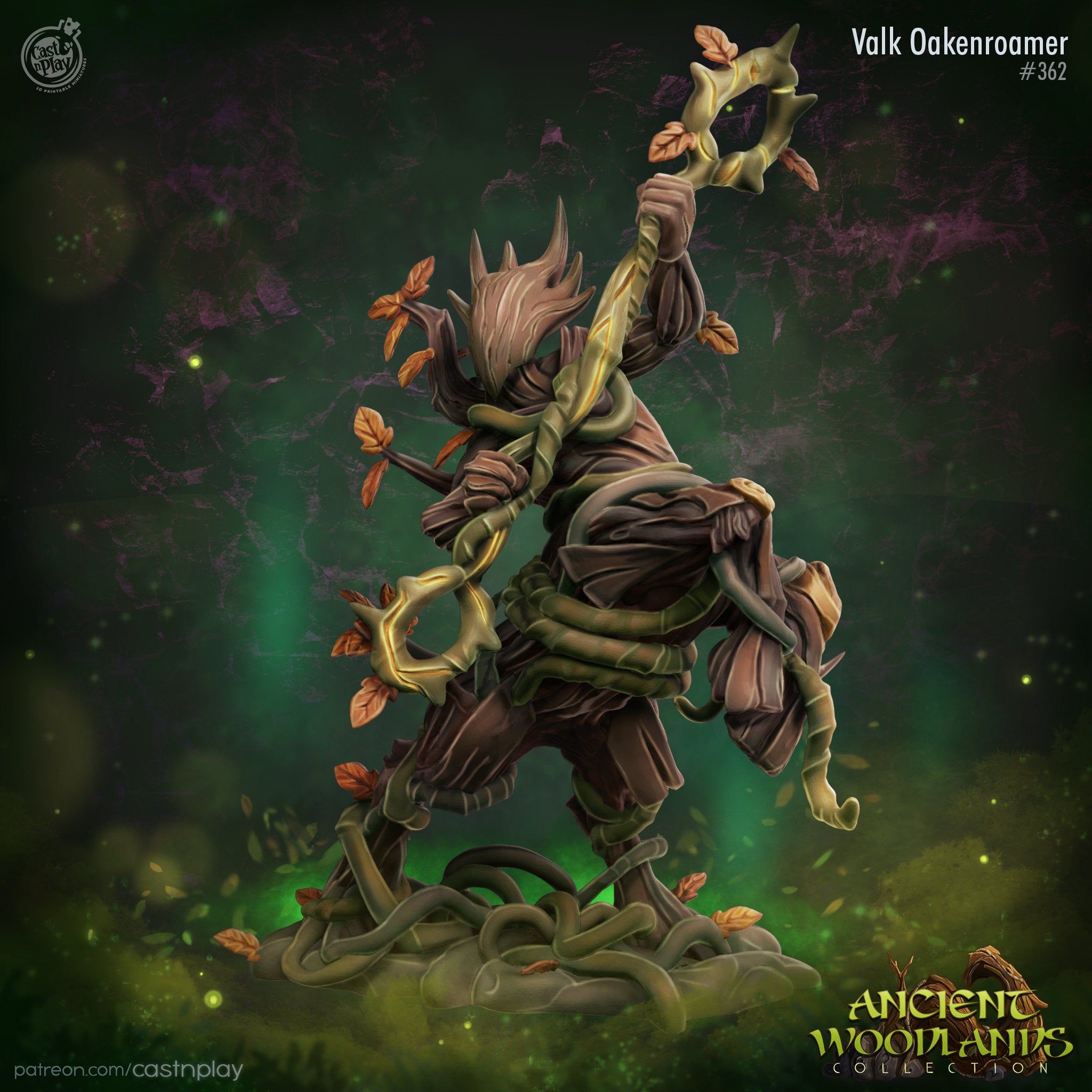 Valk Oakenroamer Cast N Play Ancient Woodlands 3d Printed Miniature