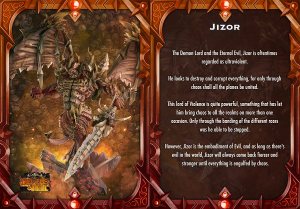 Jizor - Embodiment of Evil  Cast N Play Depths of Hell 3d Printed Miniature