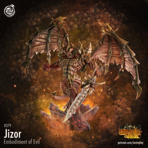 Jizor - Embodiment of Evil  Cast N Play Depths of Hell 3d Printed Miniature