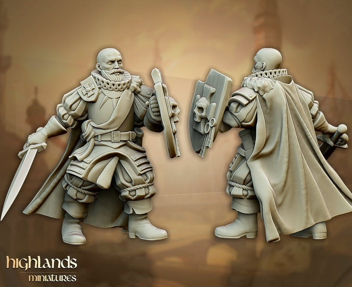 Sunland Empire - Imperial Hero / Captain  by Highlands Miniatures