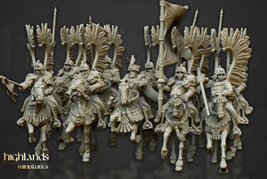 Sunland Empire - Winged Hussar of Volhynia Cavalry Unit With Spears By Highlands Miniatures