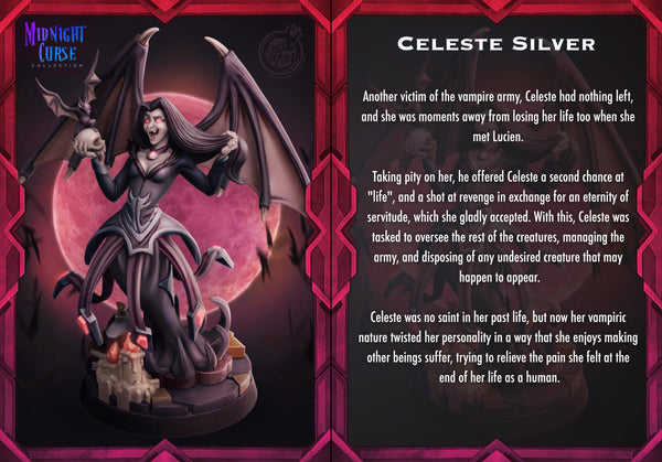 Celeste Silver Cast N Play Midnight Curse 3d Printed Miniature