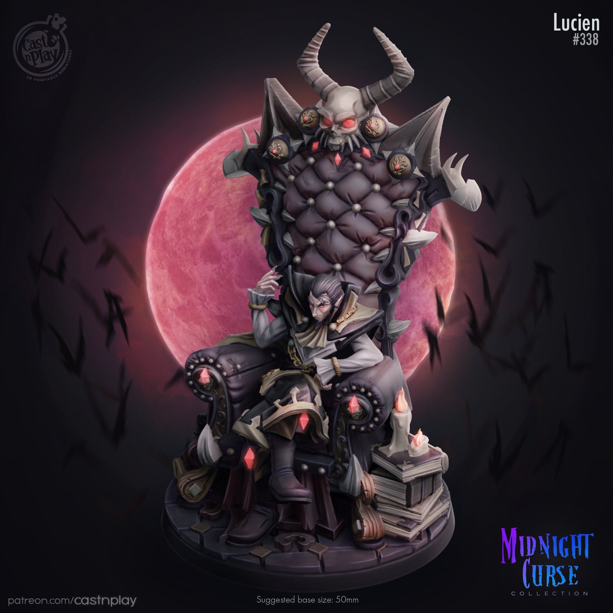 Lucien N Play Midnight Curse 3d Printed Miniature