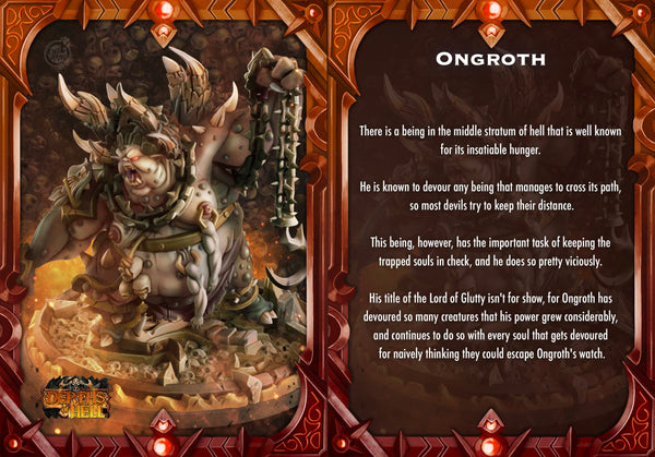 Ongroth Lord of Gluttony  Cast N Play Depths of Hell 3d Printed Miniature