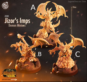 Jizor's Imps  Cast N Play Depths of Hell 3d Printed Miniature