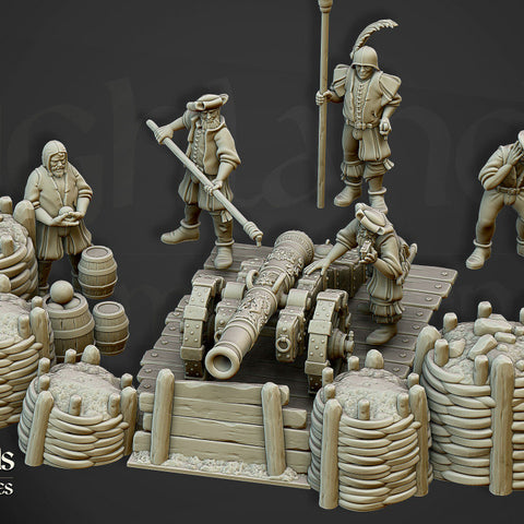 Sunland Empire  - Artillery Batteries   by Highlands Miniatures