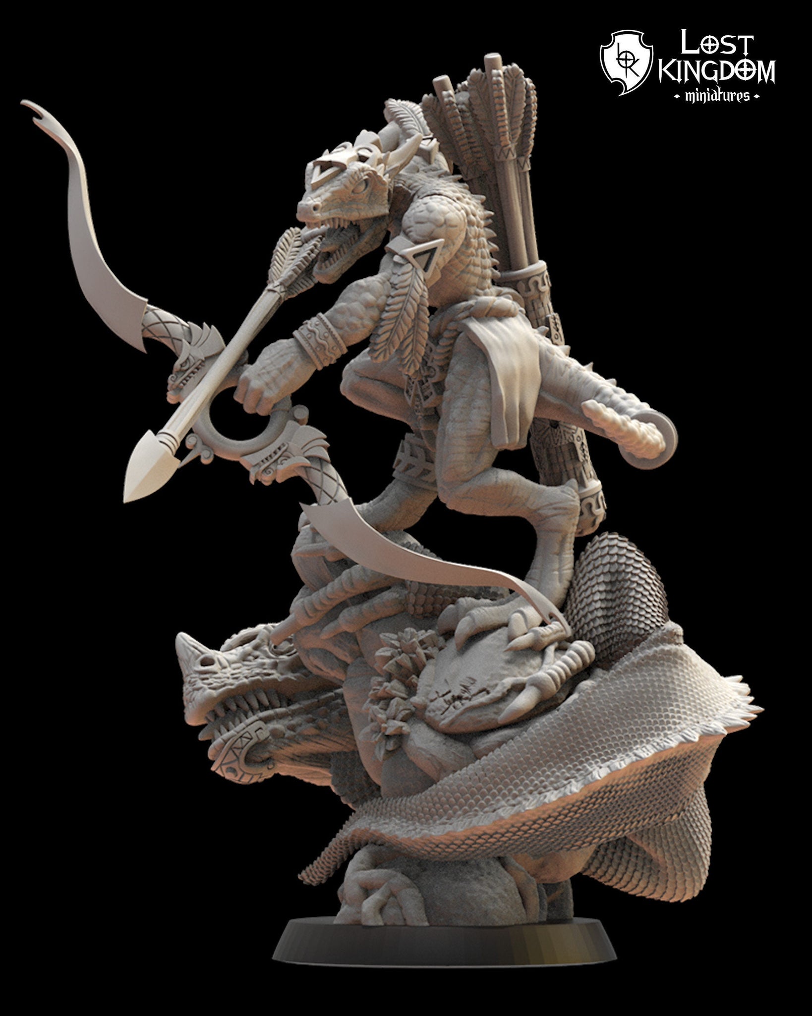 Saurian Ancients (Cuetzpal) - Atlacoya The Sunarcher By  Lost Kingdom Miniatures