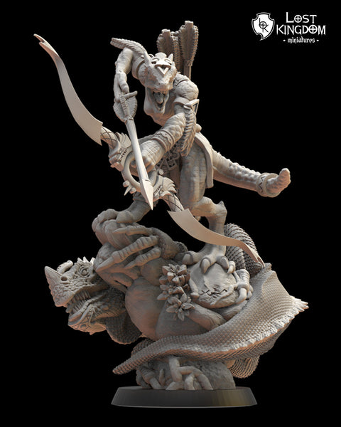Saurian Ancients (Cuetzpal) - Atlacoya The Sunarcher By  Lost Kingdom Miniatures