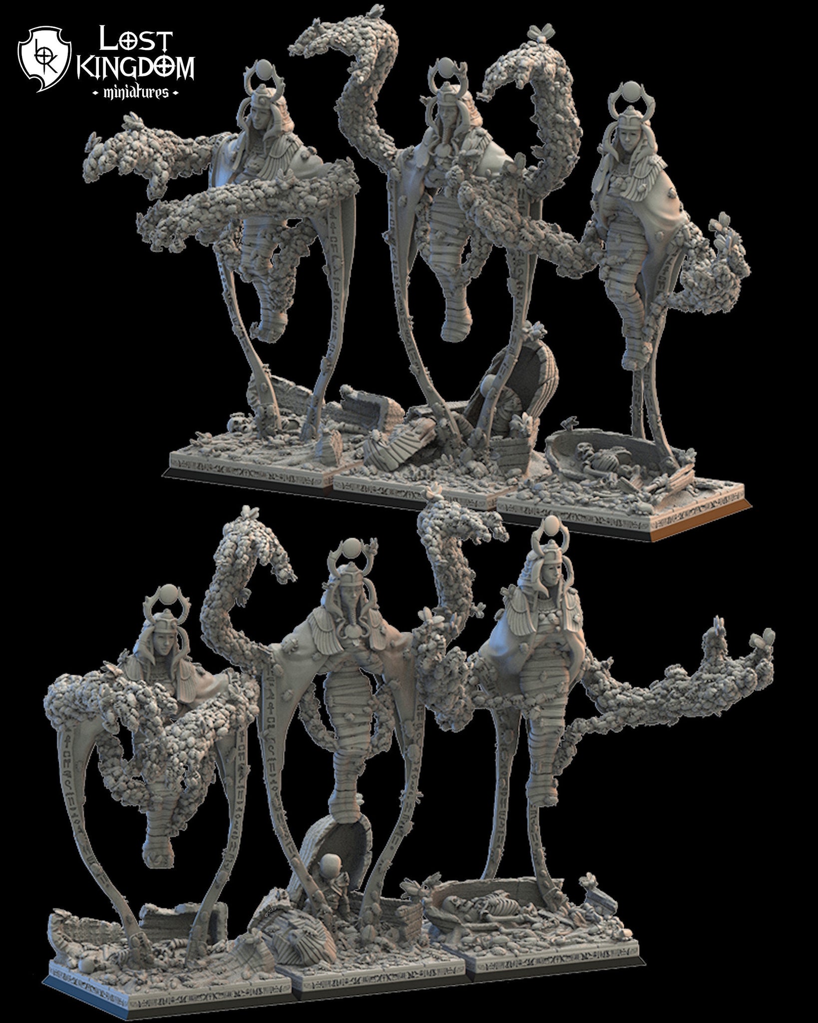 Undying Dynasties - Sakmet Swarm Sorcerors by Kingdom Miniatures
