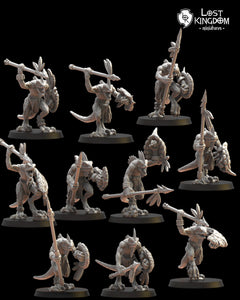 Saurian Ancients (Cuetzpal) - Cuetzpalli Regiment (Spearsmen & Bowmen)  unit By  Lost Kingdom Miniatures