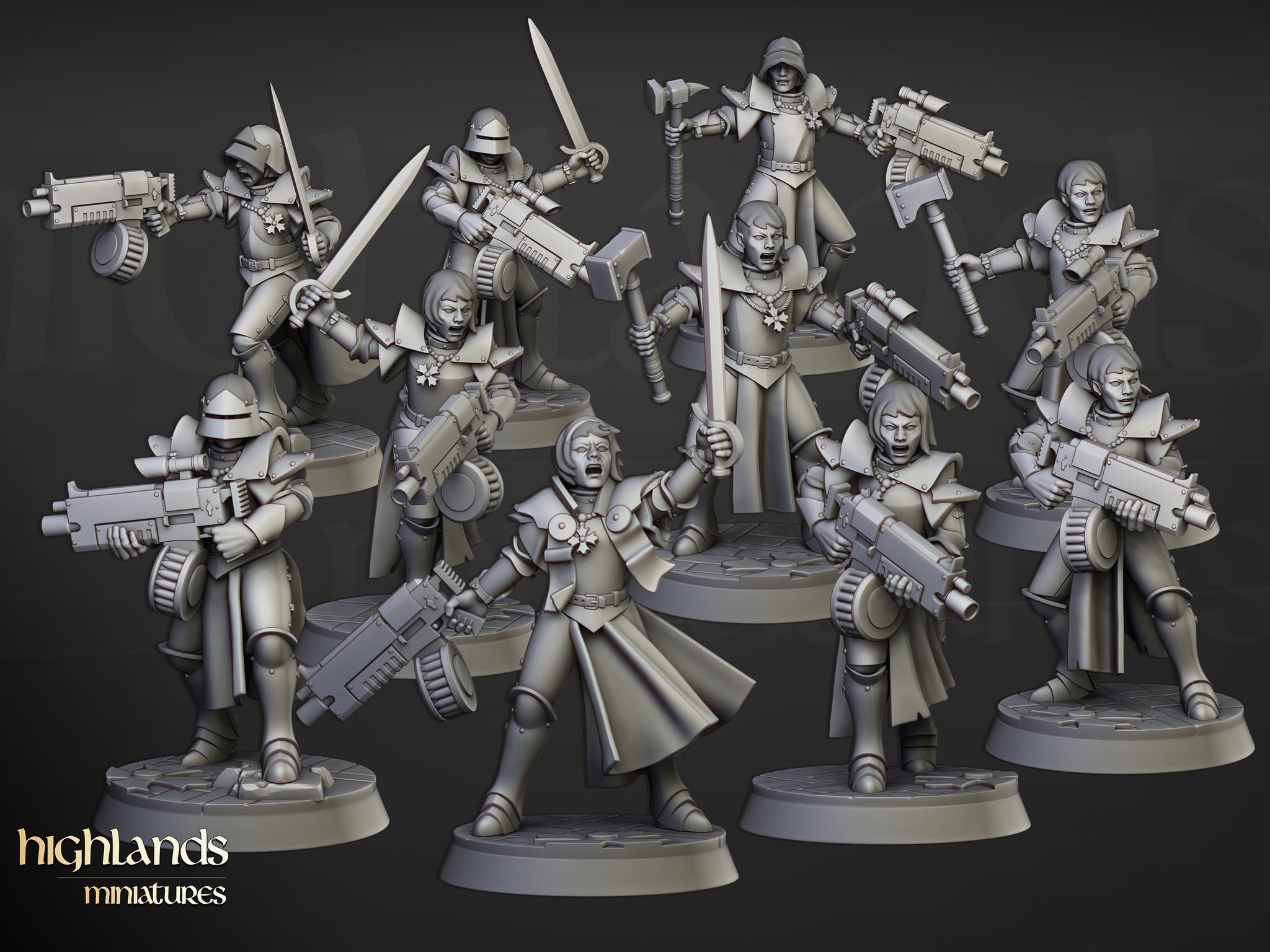 Sisters of Saint Helena Gunner Unit by Highlands Miniatures