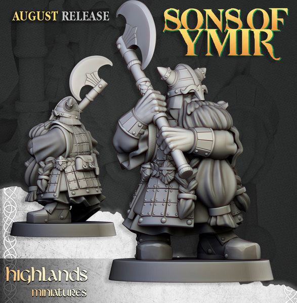 Sons of Ymir - Dwarven Veterans  Unit by Highlands Miniatures