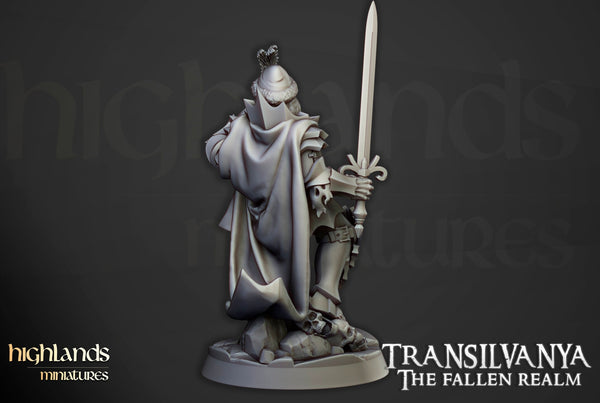 Transilvanya the Fallen Realm - Vlad Valacari  Vampire hero by Highlands Miniatures