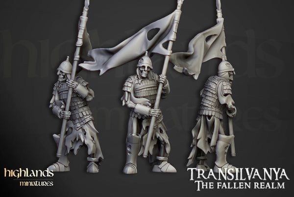 Transilvanya the Fallen Realm - Armored Skeleton Warriors / Spearmen by Highlands Miniatures