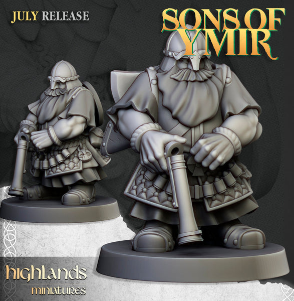 Sons of Ymir - Dwarven Marksmen  Unit by Highlands Miniatures