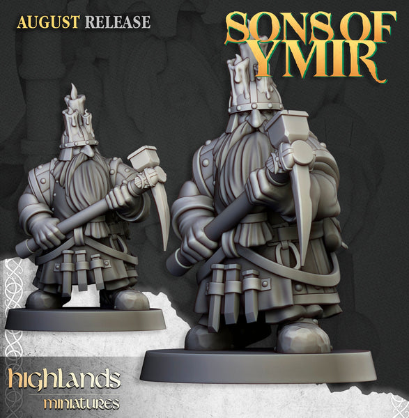 Sons of Ymir - Dwarven Miners Unit by Highlands Miniatures