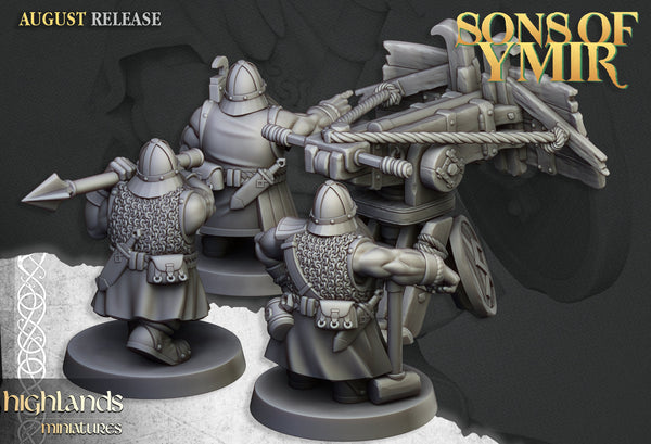 Sons of Ymir - Dwarven Ballista Unit by Highlands Miniatures