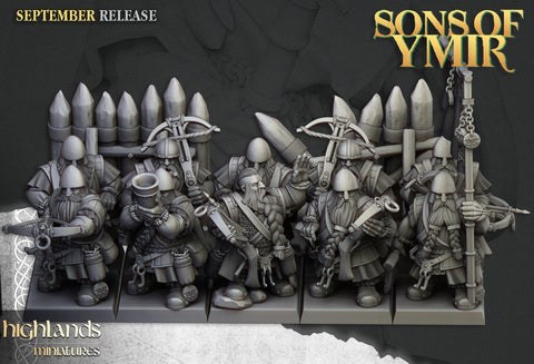 Sons of Ymir - Dwarven Crossbowmen  Unit by Highlands Miniatures