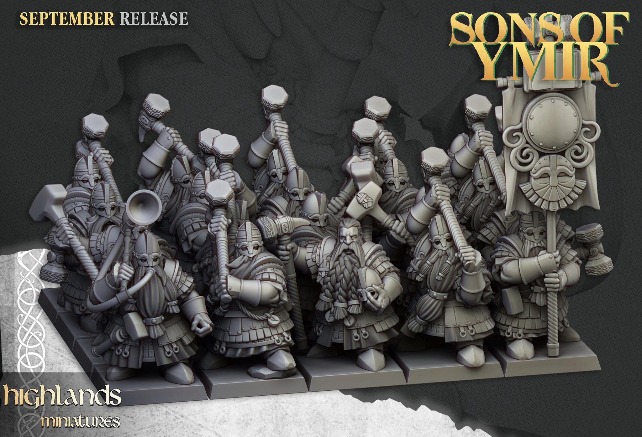 Sons of Ymir - Dwarven Kingsguard  Unit by Highlands Miniatures