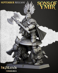 Sons of Ymir - King Ulric of Thrymheim / Dwarven king Unit by Highlands Miniatures