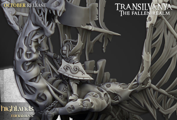 Spectres of Transilvanya - Vampire Lord on Zombie Dragon  Highlands Miniatures
